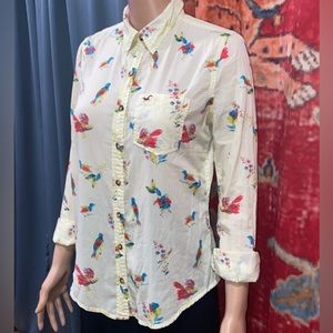 Hollister Bird Print Button Down Shirt